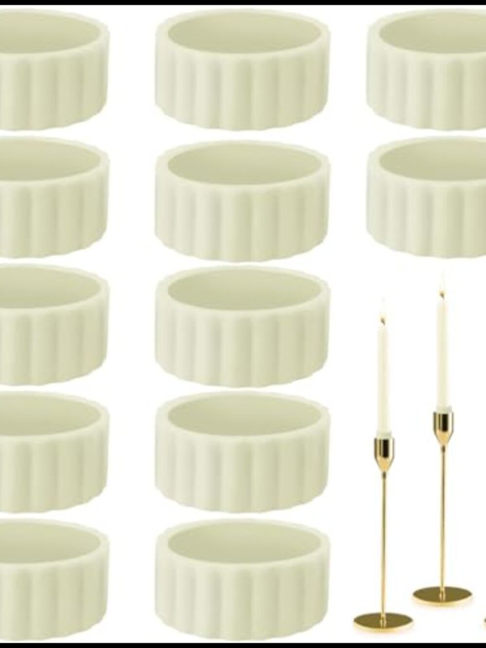 12Pcs Silicone Candle Grippers Taper Candle Holders Wedding Decor